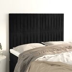 vidaXL Têtes de lit 4 Pièces Noir 72x5x78/88 cm Velours