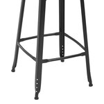 vidaXL Tabourets de bar lot de 6 noir acier