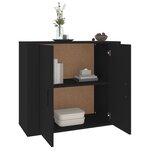vidaXL Buffet Noir 80x33x70 cm Bois d'ingénierie
