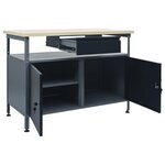 vidaXL Établi Noir 120x60x85 cm Acier