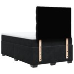 vidaXL Sommier à lattes de lit avec matelas Noir 120x200 cm Velours