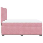 vidaXL Sommier à lattes de lit avec matelas Rose 160x200 cm Velours