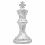 vidaXL Sculptures 2 Pièces Argent Aluminium
