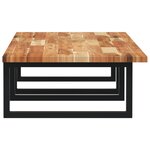 vidaXL Étagère de vasque murale acier et bois massif d'acacia