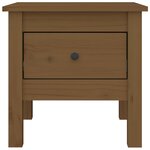 vidaXL Tables d'appoint 2Pièces Marron miel 40x40x39cm Bois massif de pin