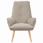 vidaXL Fauteuil relaxant Gris clair 69 x 74 x 93 cm tissu