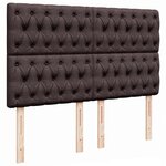 VidaXL Cadre de lit ottoman avec matelas marron foncé 140x200 cm tissu