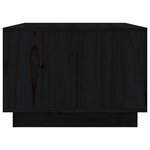 vidaXL Table basse Noir 80x50x35 cm Bois massif de pin