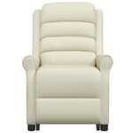 vidaXL Fauteuil Crème Similicuir