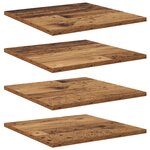vidaXL Kit d'étagères - 4 pièces - Vieux bois - 40x40x1 5 cm - Fabriqué en bois d'ingénierie