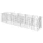 vidaXL Lit surélevé à gabion Acier galvanisé 450x90x100 cm