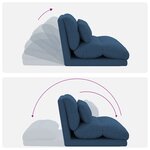 vidaXL Fauteuil de sol ajustable Bleu Tissu