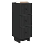 vidaXL Armoire à tiroirs Noir 33 x 34 5 x 90 cm Bois d'ingénierie