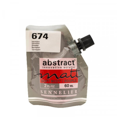 Peinture acrylique abstract matt - vermillon - sachet 60ml - sennelier