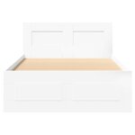 vidaXL Cadre de lit avec tête de lit sans matelas blanc 90x190 cm