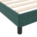 vidaXL Lit à ressorts avec matelas Vert foncé 180 x 220 cm tissu