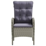 vidaXL Ensemble à manger de jardin et coussins 5Pièces Gris/noir