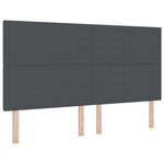 vidaXL Tête de lit LED avec tête de lit Gris foncé 180 cm Polyester