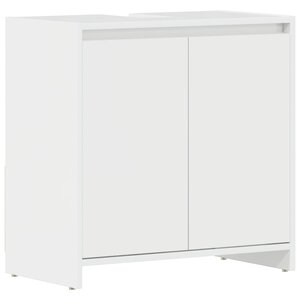 vidaXL Armoire de salle de bain Blanc brillant Bois d'ingénierie