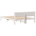 vidaXL Cadre de lit avec tête de lit Blanc 150 x 200 cm Pin massif