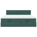 VidaXL Cadre de lit ottoman avec matelas vert foncé 180x200cm velours