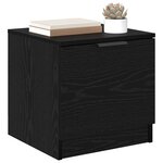 vidaXL Armoire de lit 2 Pièces Chêne noir 40 x 39 x 40 cm