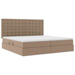 vidaXL Lit de Rangement Cappuccino 200 x 200 cm Cuir synthétique