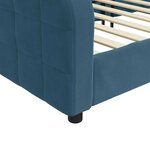 vidaXL Lit de repos sans matelas bleu 90x200 cm velours