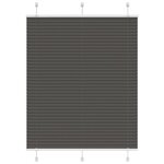 vidaXL Store plissé noir 110x150 cm largeur du tissu 109 4cm polyester