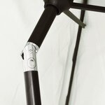 vidaXL Parasol de jardin en porte-à-faux avec LED 3 m blanc sable