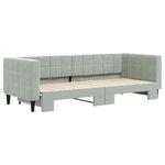 vidaXL Lit de jour avec gigogne sans matelas gris clair 80x200 cm