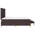 vidaXL Lit à ressorts avec matelas Marron foncé 180 x 200 cm tissu