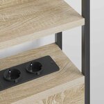 vidaXL Tête de lit de rangement Chêne sonoma 200 cm Bois d'ingénierie