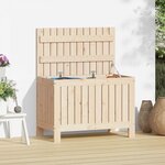 vidaXL Boîte de rangement de jardin 76x42 5x54 cm Bois massif de pin