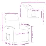 vidaXL Fauteuil inclinable Gris foncé Tissu
