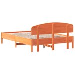 vidaXL Cadre de lit sans matelas cire marron 120x200cm bois pin massif