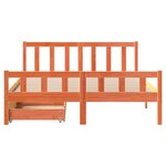 vidaXL Cadre de lit sans matelas cire marron 160x200cm bois pin massif