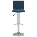 Vidaxl tabourets de bar 2 pcs bleu velours