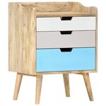 vidaXL Table de chevet 47x35x63 cm Bois de manguier solide