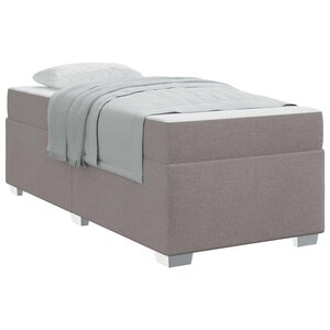 vidaXL Cadre de lit avec matelas Taupe 80 x 200 cm tissu