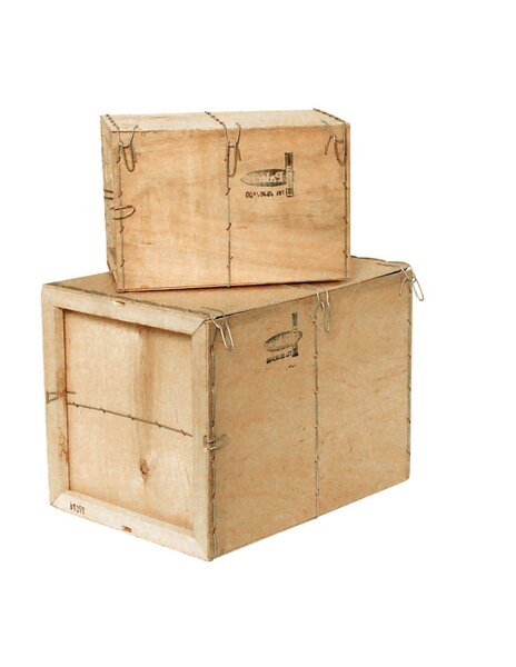 (lot  10 caisses) caisse bois contreplaqué mussy® - paquet de 10 345 x 295 x 295mm