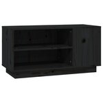 vidaXL Meuble TV Noir 80x35x40 5 cm Bois de pin massif
