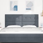 Headboard LED vidaXL Gris Foncé 90 cm Velours