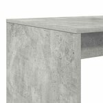vidaXL Bureau Gris béton 108 x 55 x 103 5 cm Bois d'ingénierie