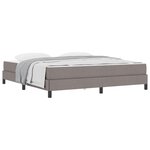 vidaXL Lit à ressorts avec matelas Taupe 180 x 200 cm tissu