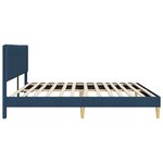 vidaXL Cadre de lit avec tête de lit Bleu 180 x 200 cm Tissu