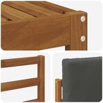 vidaXL Ensemble de canapés d'extérieur 6 Pièces Naturel et Anthracite