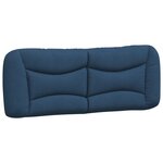 vidaXL Lit avec matelas bleu 140x190 cm tissu