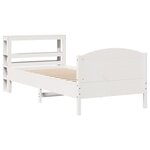vidaXL Cadre de lit sans matelas blanc 75x190 cm bois de pin massif
