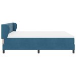 vidaXL Lit à ressorts avec matelas Bleu foncé 180 x 200 cm Velours